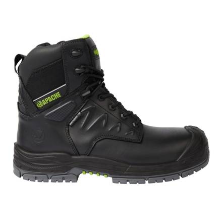 Apache Chilliwack Pro Series Black Waterproof Side Zip Safety Boot S7 - Size 7